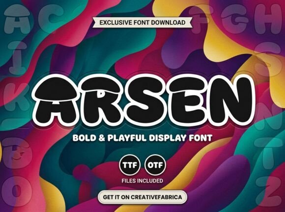Arsen Display Typeface for Creative Branding