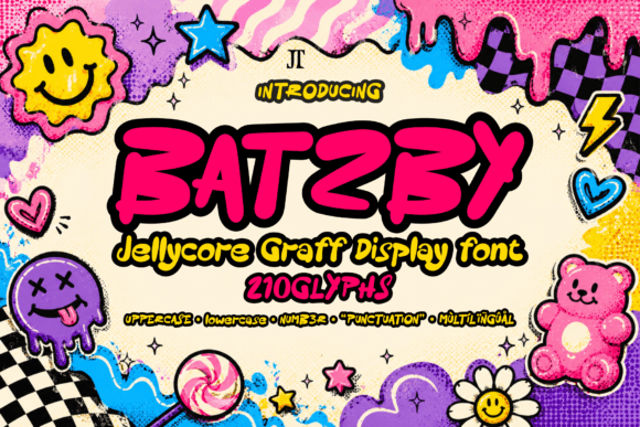 Batzby: The Bold Display Font for Vibrant Digital Branding
