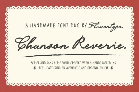 Chanson Reverie: The Handmade Font Duo for Warm, Nostalgic Branding