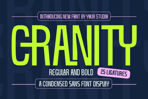 Cranity: The Modern Condensed Sans Serif Font for Clean Craft Design