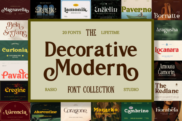 Decorative Modern Typeface for Handmade Branding