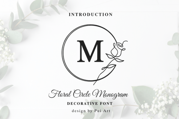 Floral Circle Monogram: A Sophisticated Decorative Typeface Review