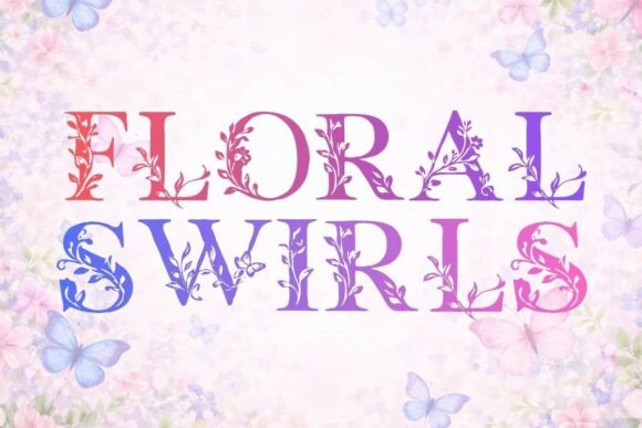 Floral Swirls: A Decorative Display Font for Elegant Campaign Design