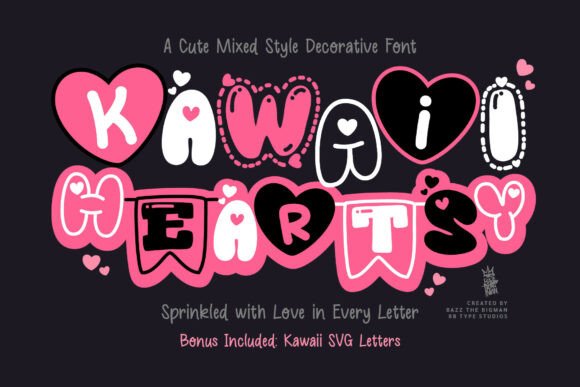 Kawaii Heartsy: The Whimsical Display Font for Engaging Social Campaigns