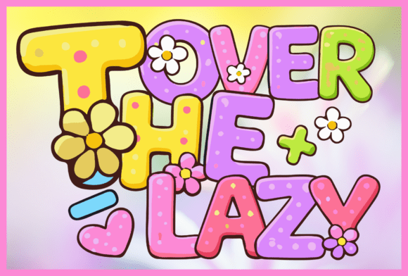 Over the Lazy Font Review: Sweet Spring Charm for Editorial Design