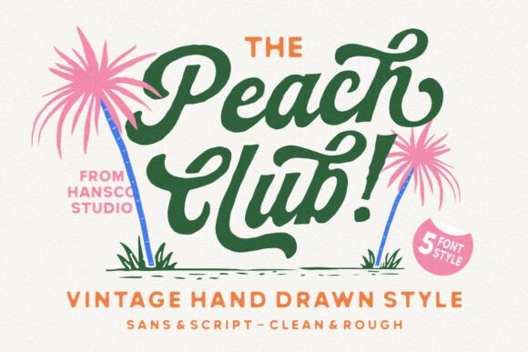 Peach Club: A Modern Script Handwritten Font for Digital Branding