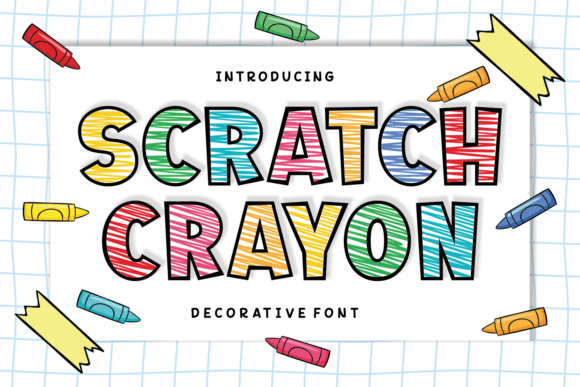 Scratch Crayon Typeface: Whimsical Decorative Fonts for Playful Editorial Design