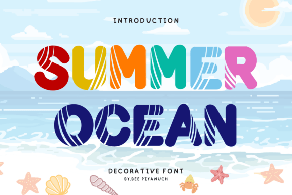 Summer Ocean: A Vibrant Decorative Font for Sunny Campaigns