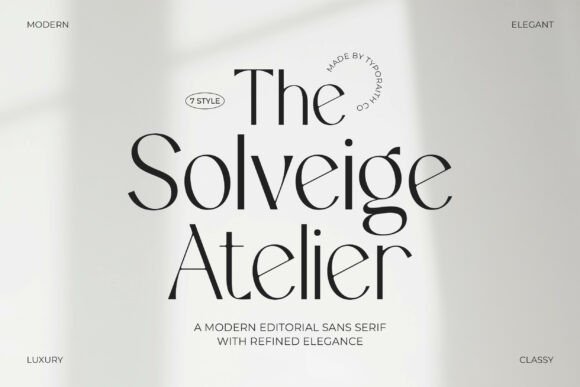 The Solveige Atelier Typeface for Modern Branding