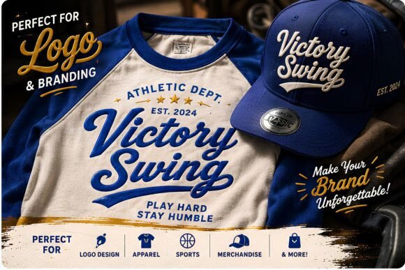 Victory Swing: Bold Vintage Script Fonts for Brand Identity