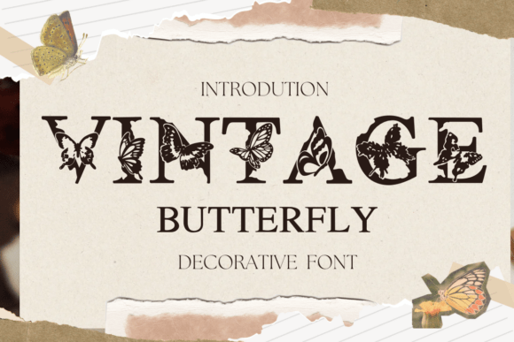 Vintage Butterfly: A Decorative Typeface for Editorial Design