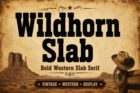 Wildhorn Slab: The Bold Slab Serif Typeface for Rustic Craft Brands